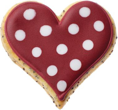 Ausstechform Herz 6,5cm, Edelstahl PG rot