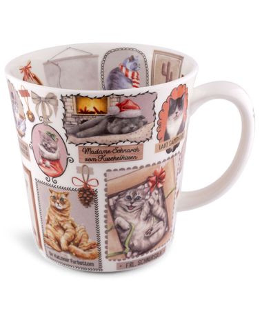 Becher 500 ml Katzenfamilie