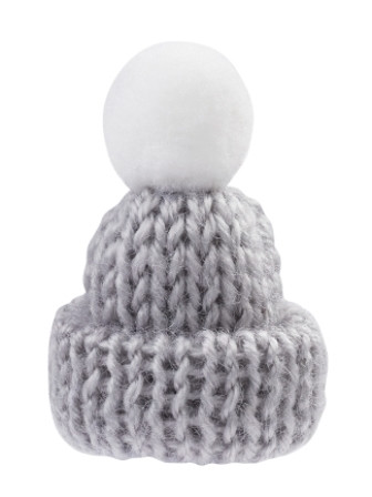 Strickmütze hellgrau, ca. 4,5cm