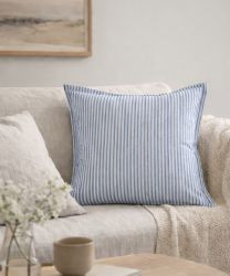 Kissen Marine blau/weiß 45x45cm