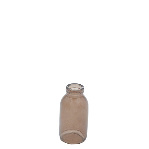 * Vase flaschenförmig Glas grau 10,5x5cm