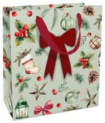 Tasche 18x21x8cm Festive Decoration salbei