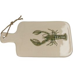 Schneidebrett Lobster Steinzeug grün 19,5x1,5x35cm