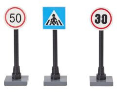 Verkehrsschilder Set II 3er sort. 1,5x5,5cm