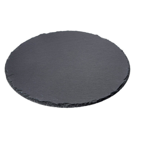 Platte Schiefer anthrazit rund 30x0,5cm