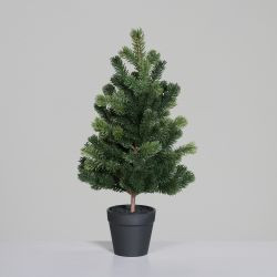 Tannenbaum im schwarzen Kunststofftopf 38 cm