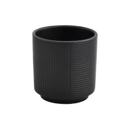 Topf Groove schwarz 10,5x10,2cm