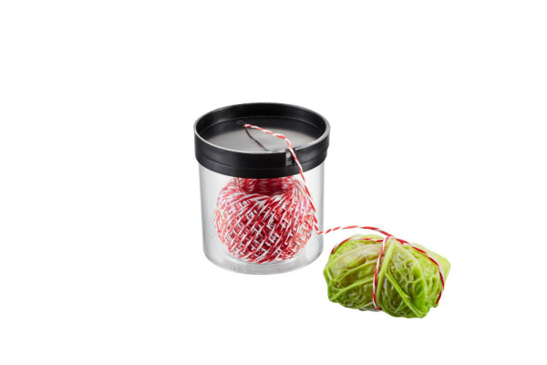 Kordelbox FILIO mit Wurst- und Schinkengarn "rot/weiß"