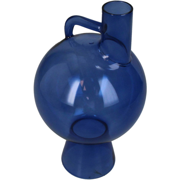 Vase Glas blau 12x12x22cm