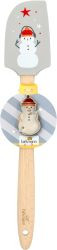 Teigschaber mit Ausstecher Schneemann mit Holzgriff