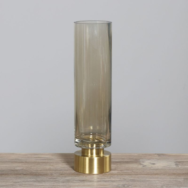 Vase Windlicht glanz effekt gold 37cm
