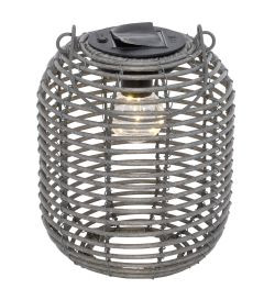 Laterne Solar Kunststoff braun/grau 17x17x20cm