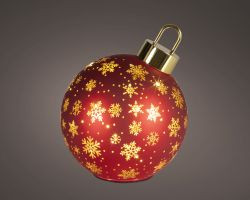 LED Kugel rot indoor 23x18cm