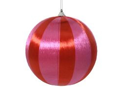 Kugel rot pink gestreift Schaumstoff D15cm