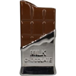 Vase Milk Chocolate Feine Tonware Silver 10x5x19,5cm