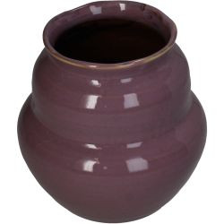 Vase Steingut lila 16x16x15,5cm