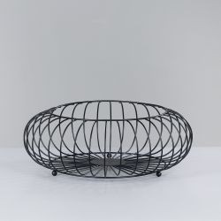 Korb Metall schwarz 35cm