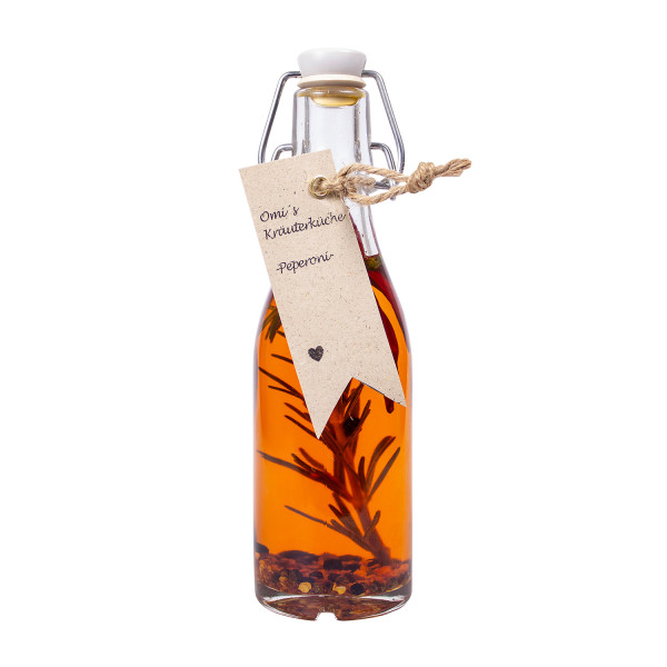 Arom. Rapsöl mit nat. Peperoni Geschmack Omi´s Kräuterküche 0,25L