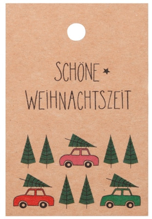 Anhänger Weihnachtstraum hellbraun 80mm 20Stück