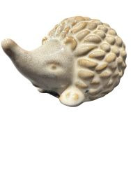 Igel glasiert cremeweiß 8x5,5x5cm