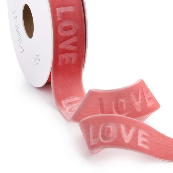 Band VELVET LOVE 25mmx5m marmorrosa