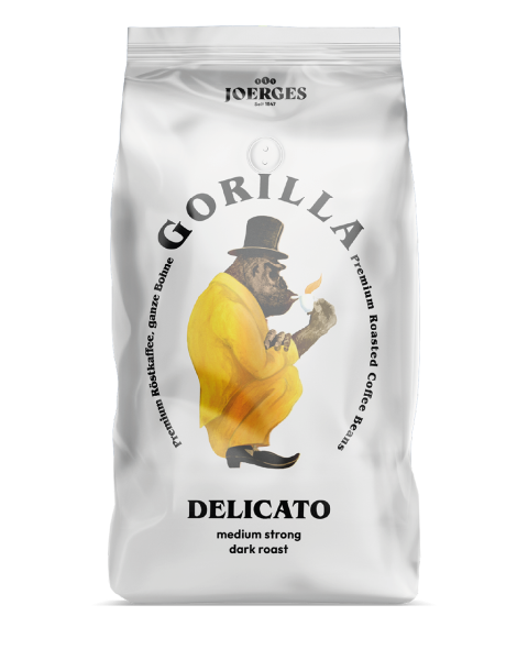 Espresso Gorilla Delicato 1000g weiß 60% Robusta
