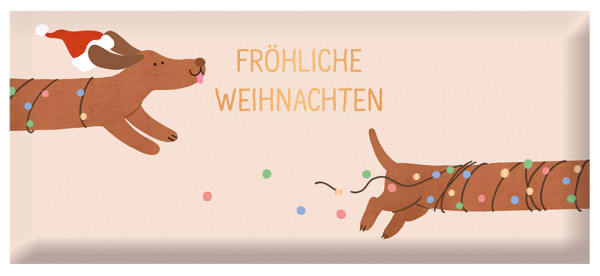 Schoko 30g Weihnachten Fröhliche Weihnachten Goldveredelung