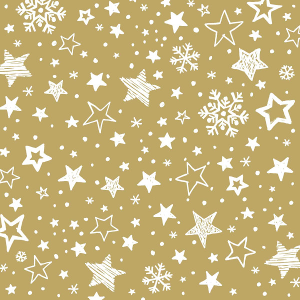 Serviette Atelier 33x33cm Atelier Lovely Stars gold