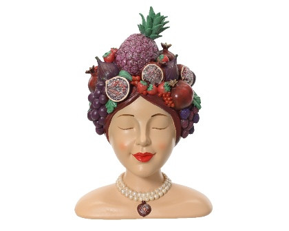 Topf violett 16x12x23cm
