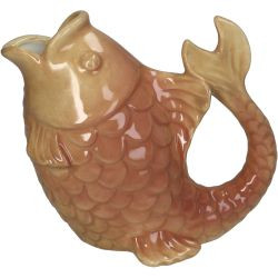 Vase Fish Steinzeug beige 21x10,2x18,3cm