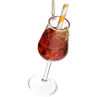 Hänger Spritz Cocktail Glas orange 13,3cm