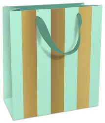 Tasche 18x21x8 cm Big Stripe pale sea