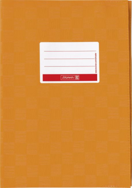 Hefthülle A5 orange Folie mitSchild