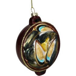 Hänger Glas Muscheln multi 11,4cm