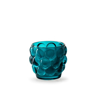 Windlicht Glas petrol 7x8cm