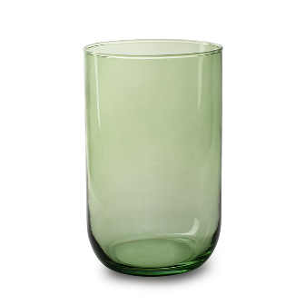 Vase Zylinder Glas grün 21x13cm