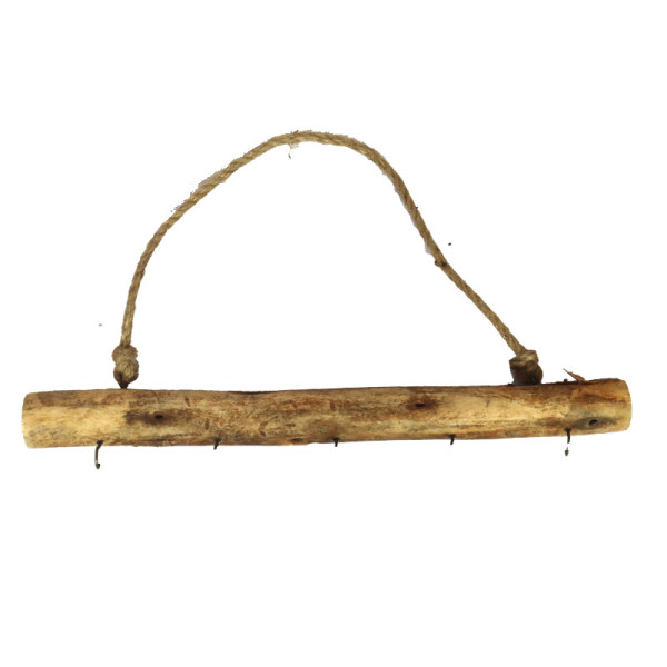 Hänger historisches Holz natur m.5 Haken 50x8x7cm