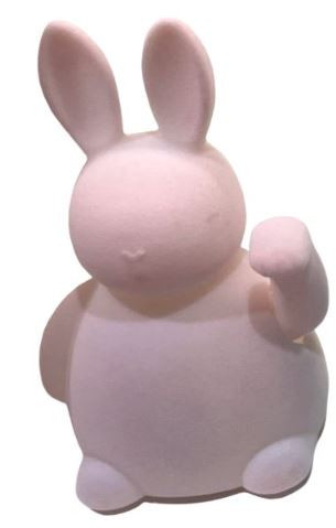 Hase winkend pink 12x10,5x20cm