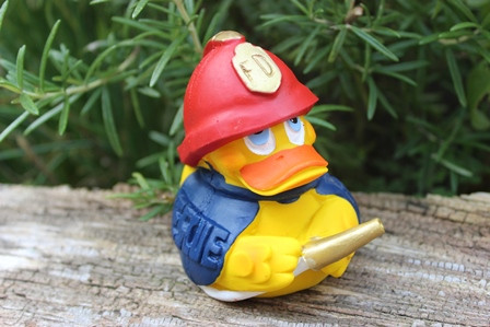 Badeente Feuerwehr Naturkautschuk