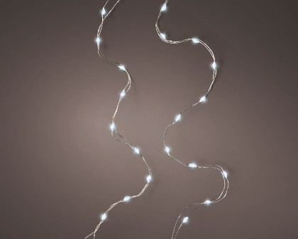 Micro LED Durawise Strang silber/kalt weiss Twinkle Effekt 8Funkt.Outdoor 495cm