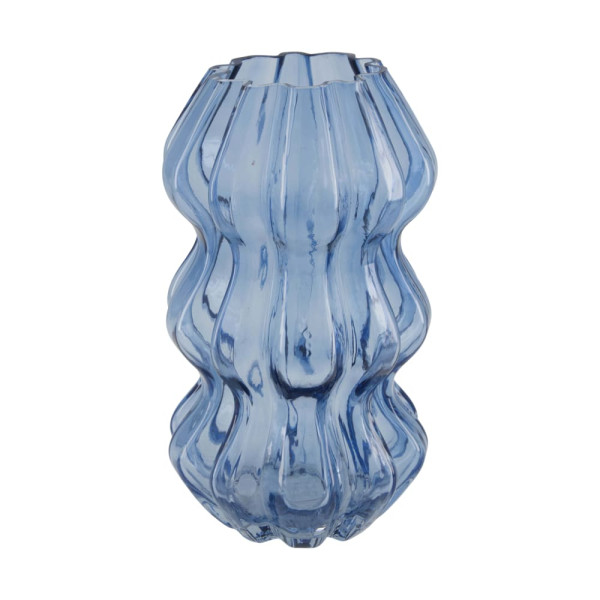 Vase Glas blau 14.5x14.5x25cm