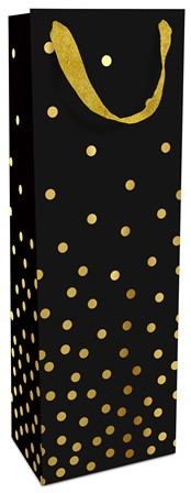 Tasche 12x36x8cm Golden Dots schwarz