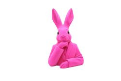 Dekofigur Hase pink 15,5cm