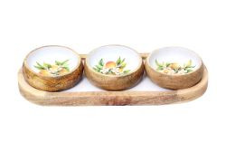 Tablett mit 3 Dipschalen