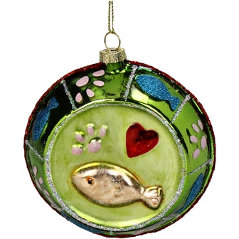 Hänger Cat Bowl Glas multi 10,2cm