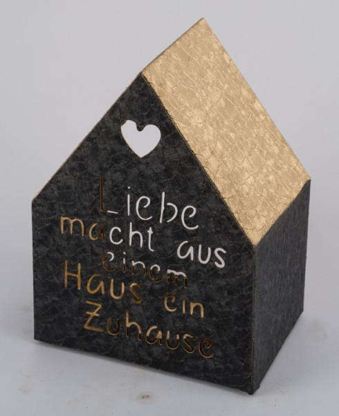 Kerzenhalter Haus Metall 15,5x10,5x20,5cm