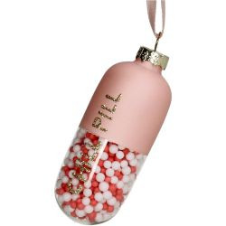 Hänger Glas Chill Pill pink 8cm