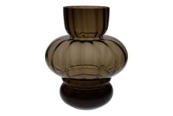Vase Glas Twill L braun 30,5cm 23,5x30,5x23,5cm