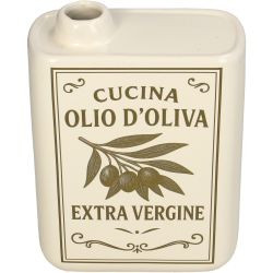 Vase Olio d'Oliva Feine Tonware Ivory 13x5,5x17cm