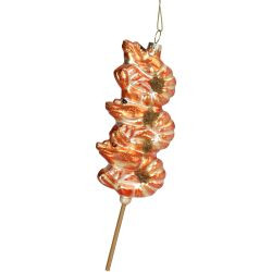 Hänger Glas Shrimps orange 17,8cm